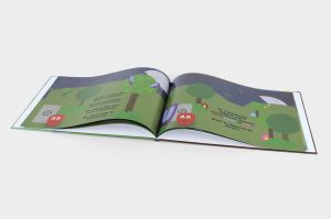 Opengeslagen boek Appel Bart naar de maan