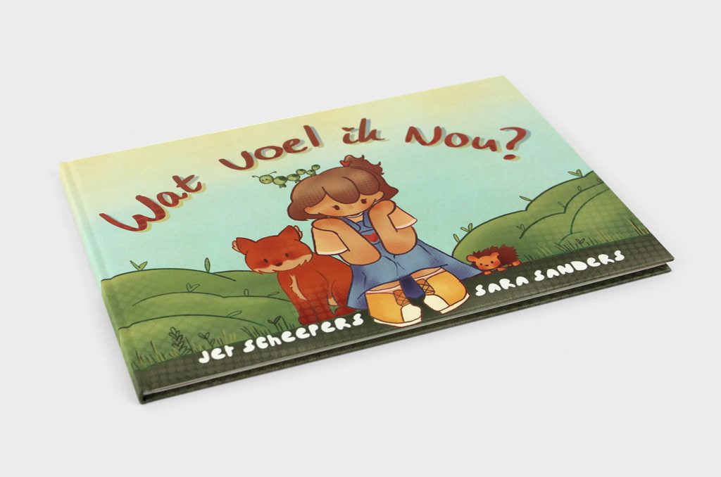 De voorkant van het kinderboek Wat voel ik nou? van Jet Scheepers en Sara Sanders